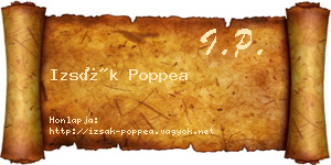 Izsák Poppea névjegykártya